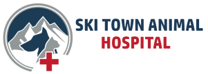 ski town animal hospital logo